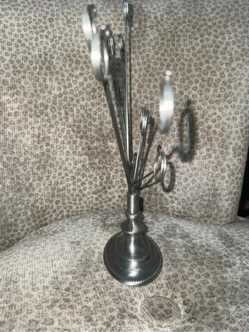 Metal Photo and Note Holder Stand - Silver